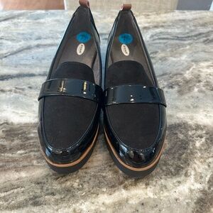Black Patent Leather/Microfiber Loafers